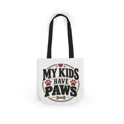 My Kids Have Paws Pet Lover Canvas Tote Bag Printify