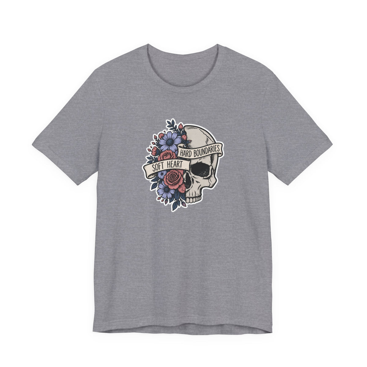Soft Heart Hard Boundaries - Mental Health Awareness T-Shirt Printify