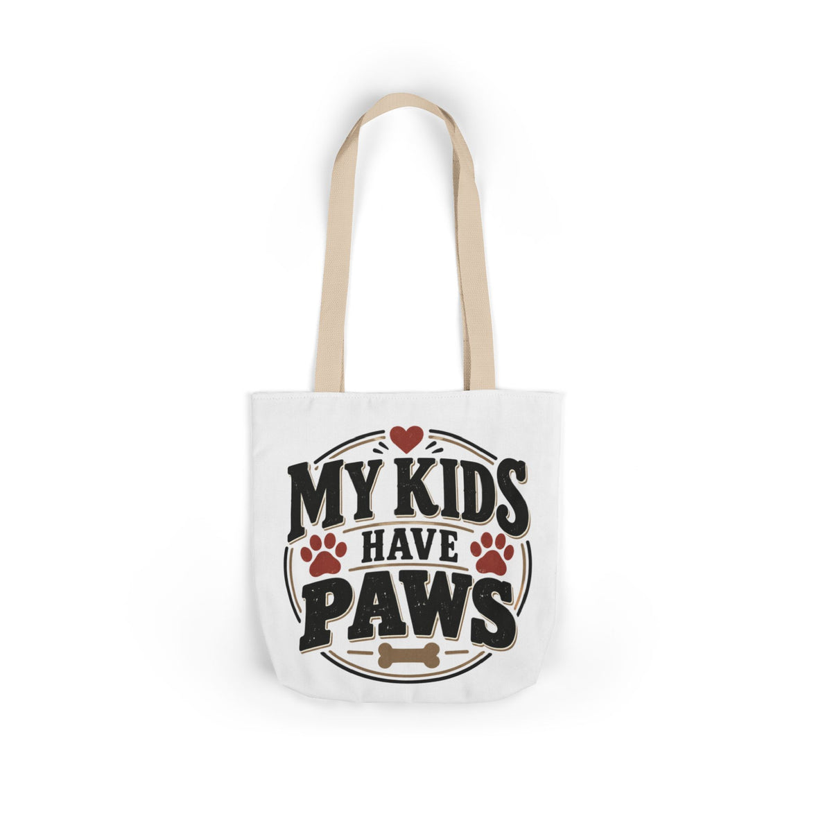 My Kids Have Paws Pet Lover Canvas Tote Bag Printify