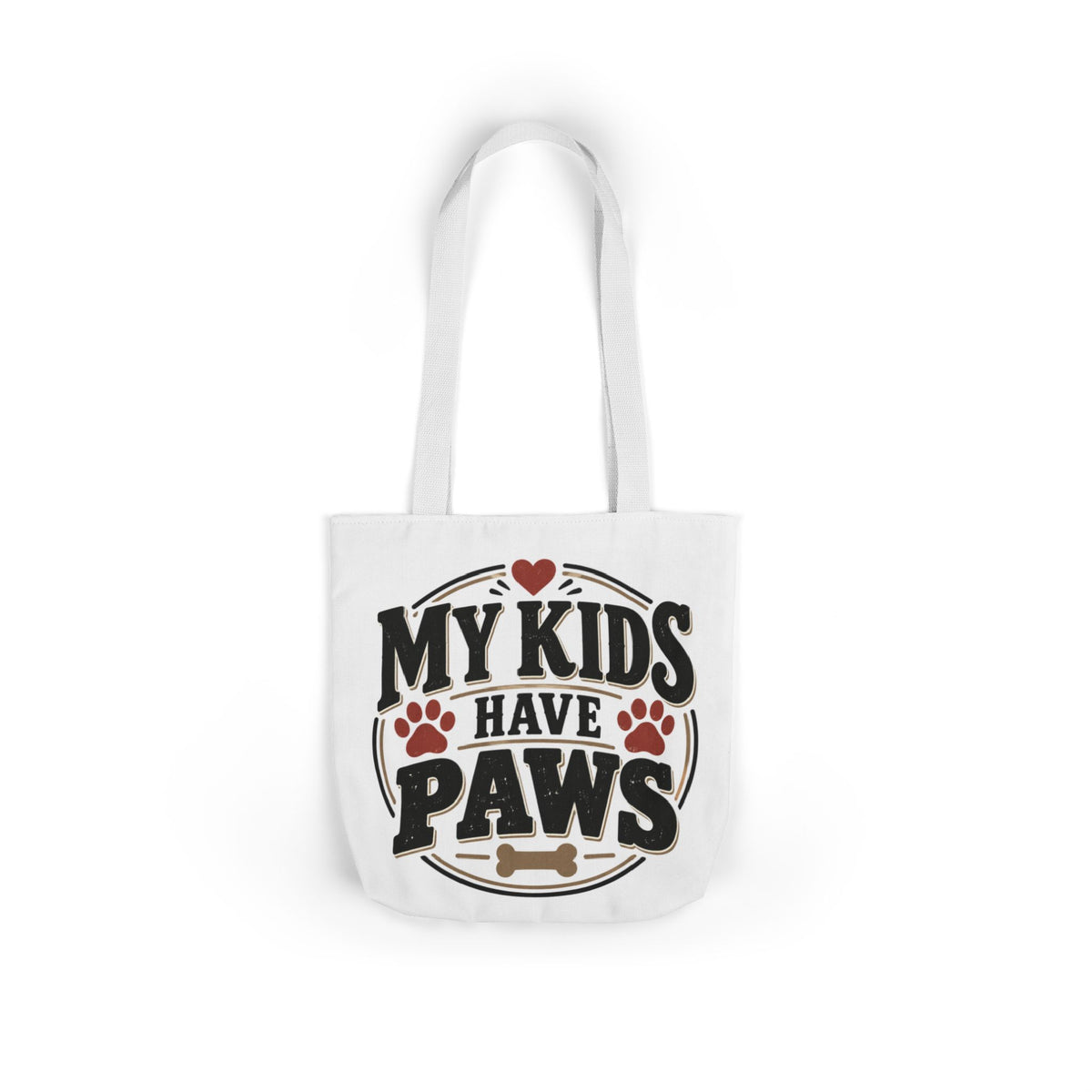 My Kids Have Paws Pet Lover Canvas Tote Bag Printify