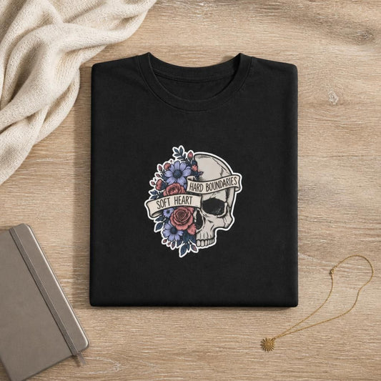 Soft Heart Hard Boundaries - Mental Health Awareness T-Shirt Printify