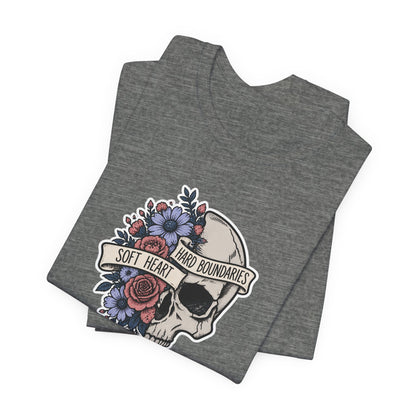 Soft Heart Hard Boundaries - Mental Health Awareness T-Shirt Printify