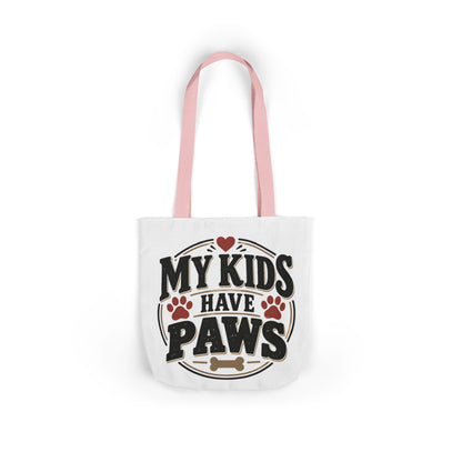 My Kids Have Paws Pet Lover Canvas Tote Bag Printify