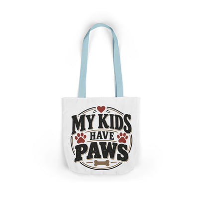 My Kids Have Paws Pet Lover Canvas Tote Bag Printify