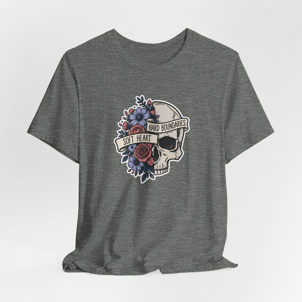 Soft Heart Hard Boundaries - Mental Health Awareness T-Shirt Printify