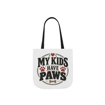 My Kids Have Paws Pet Lover Canvas Tote Bag Printify